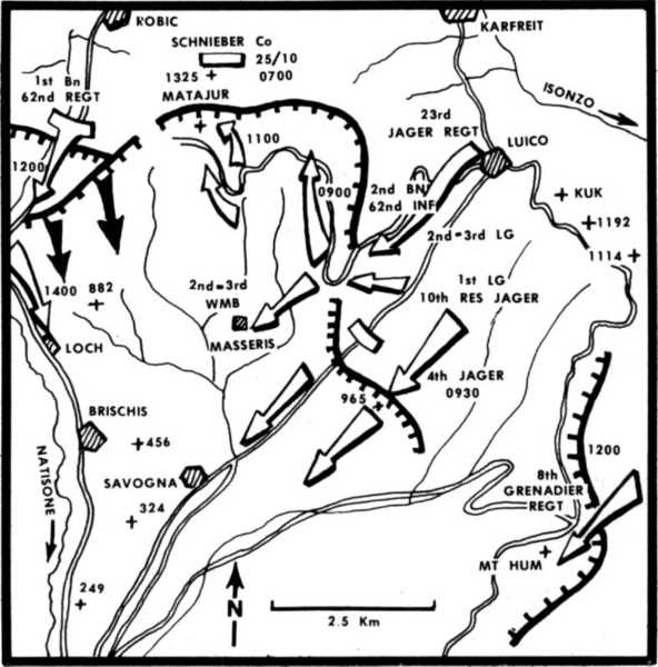 The Capture Of Hill 1192, Mrzli Peak And The Attack On Mount Matajur