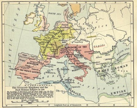 Europe in 526 C.E.