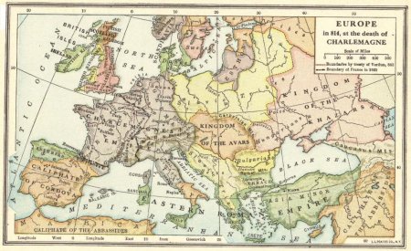 Europe in 814 C.E.