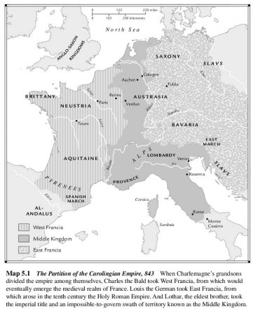 The Partition of the Carolingian Empire, 843
