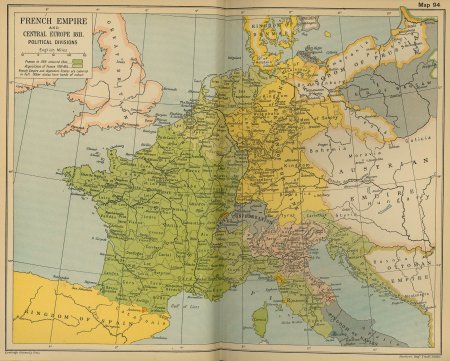 French Empire and Central Europe 1811 Political Divisions