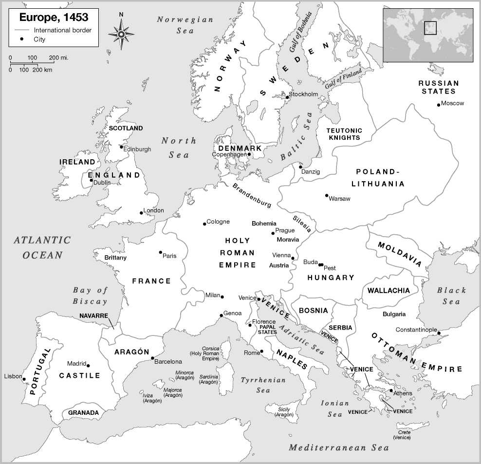 MAPS OF EUROPE, 1453 TO 1795